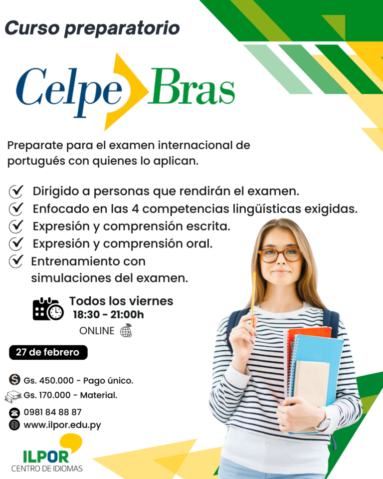 Cursos Preparatorio Celpe Bras